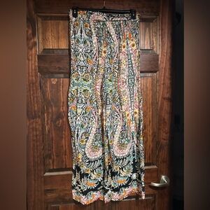 Multicolor women’s flowy pants, XL, vacation light weight